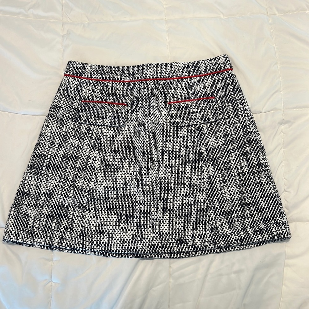 Sail to Sable Skirt Navy Red White Womens 8 Tweed Tradition Skirt